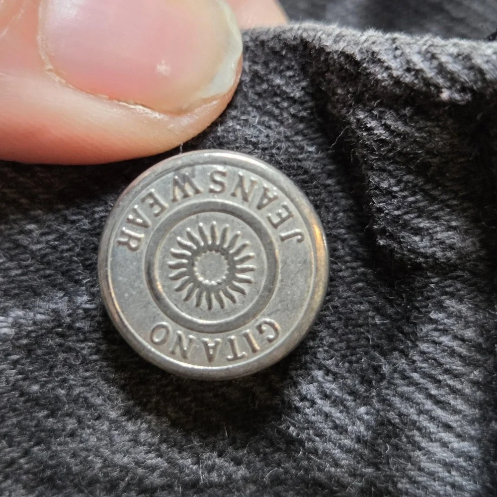 Gitano Jeans Womens‎ 10 Gray Charcoal Wash Tapered 100% Cotton Denim Pants